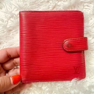 Louis Vuitton Red Epi Marco SM Agenda Wallet